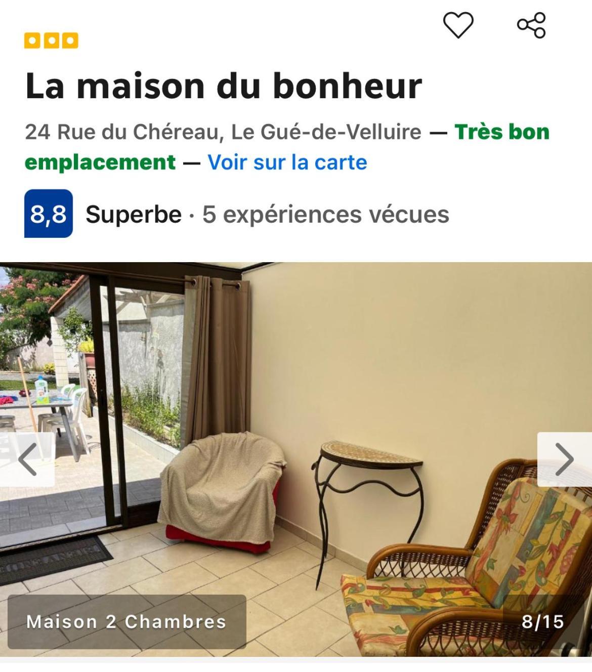 La Maison Du Bonheur Le Gué-de-Velluire Екстериор снимка