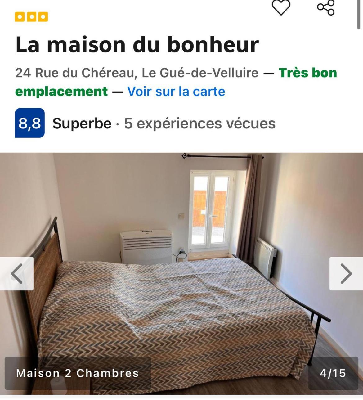 La Maison Du Bonheur Le Gué-de-Velluire Екстериор снимка